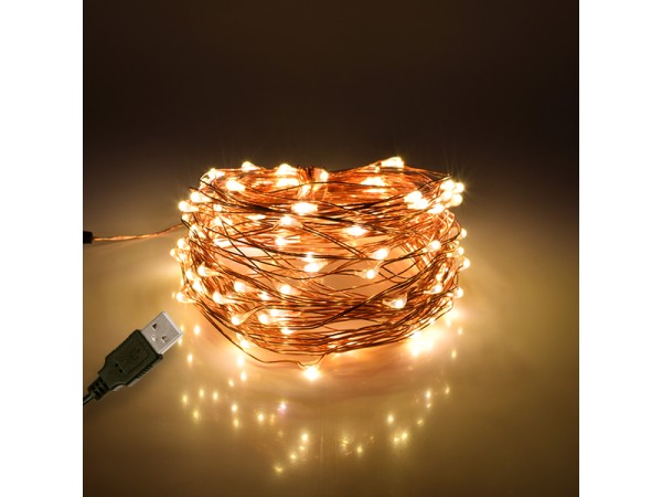 GLOBOSTAR® STRINGLIGHT 79722 Γιρλάντα 10m 100 LED 6W 360lm 360° DC 5V με USB 2.0 IP20 Θερμό Λευκό 2700Κ Dimmable - Χάλκινο - Μ1000 x Π0.6 x Υ0.6cm - 1 Χρόνο Εγγύηση GLOBOSTAR® STRINGLIGHT 79722 Γιρλάντα 10m 100 LED 6W 360lm 360° DC 5V με USB 2.0 IP20 Θερμό Λευκό 2700Κ Dimmable - Χάλκινο - Μ1000 x Π0.6 x Υ0.6cm - 1 Χρόνο Εγγύηση