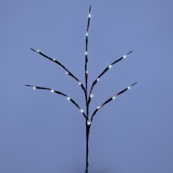 GLOBOSTAR® BRANCH 79800 Μοντέρνο Επιτραπέζιο Φωτιστικό LED 3W 300lm 360° με 2 x ΑΑ Μπαταρίες DC 3V IP20 Ψυχρό Λευκό 6000K - DIODE - Καφέ & Μπεζ - Μ62.5 x Π62.5 x Υ70cm - 2 Χρόνια Εγγύηση