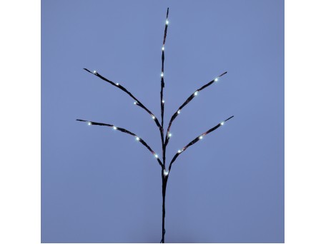 GLOBOSTAR® BRANCH 79800 Μοντέρνο Επιτραπέζιο Φωτιστικό LED 3W 300lm 360° με 2 x ΑΑ Μπαταρίες DC 3V IP20 Ψυχρό Λευκό 6000K - DIODE - Καφέ & Μπεζ - Μ62.5 x Π62.5 x Υ70cm - 2 Χρόνια Εγγύηση