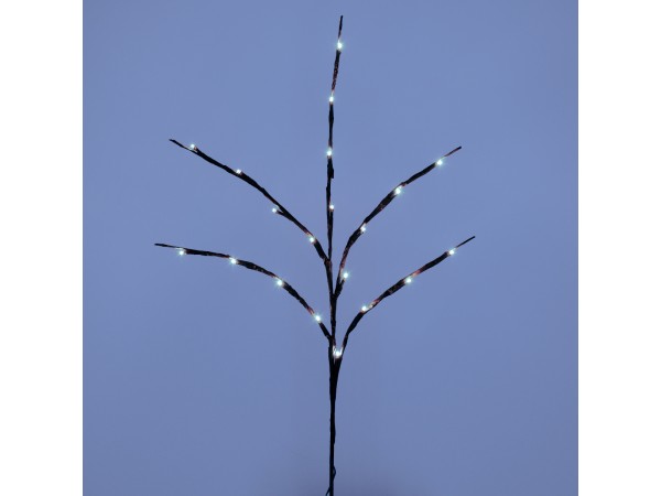GLOBOSTAR® BRANCH 79800 Μοντέρνο Επιτραπέζιο Φωτιστικό LED 3W 300lm 360° με 2 x ΑΑ Μπαταρίες DC 3V IP20 Ψυχρό Λευκό 6000K - DIODE - Καφέ & Μπεζ - Μ62.5 x Π62.5 x Υ70cm - 2 Χρόνια Εγγύηση