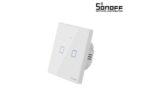 GloboStar® 80131 SONOFF T2EU2C-RF - 433MHz Wireless Smart Wall Touch Button Switch AC 100-240V Max 4A (2A/Way) 2 Way - RF Series GloboStar® 80131 SONOFF T2EU2C-RF - 433MHz Wireless Smart Wall Touch Button Switch AC 100-240V Max 4A (2A/Way) 2 Way - RF Series