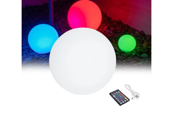 GLOBOSTAR® GARDENGLOW 85361 Μοντέρνο Φωτιστικό Κήπου Μπάλα με IR Ασύρματο Χειριστήριο LED 5W 250lm 360° DC 5V με USB-C με Επαναφορτιζόμενη Μπαταρία Li-ion 3.7V 2x18650 1400mAh Αδιάβροχο IP54 Πολύχρωμο RGBW Dimmable - Sanan SMD Chip - Γαλακτερό Λευκό - Μ15 GLOBOSTAR® GARDENGLOW 85361 Μοντέρνο Φωτιστικό Κήπου Μπάλα με IR Ασύρματο Χειριστήριο LED 5W 250lm 360° DC 5V με USB-C με Επαναφορτιζόμενη Μπαταρία Li-ion 3.7V 2x18650 1400mAh Αδιάβροχο IP54 Πολύχρωμο RGBW Dimmable - Sanan SMD Chip - Γαλακτερό Λευκό - Μ15