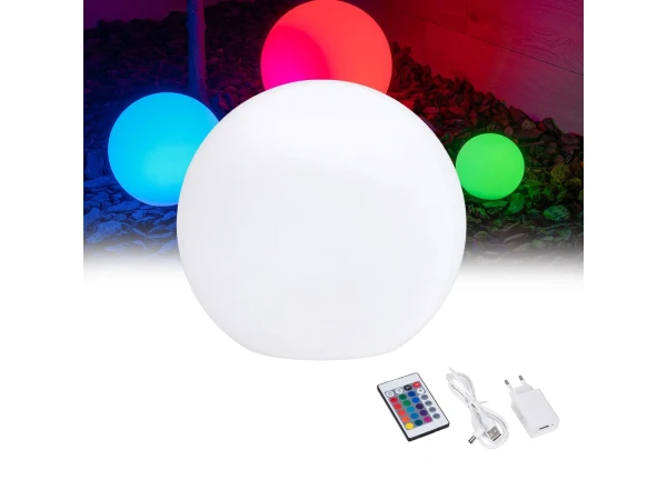 GLOBOSTAR® GARDENGLOW 85824 Μοντέρνο Φωτιστικό Κήπου Μπάλα με IR Ασύρματο Χειριστήριο LED 5W 250lm 360° DC 5V με USB-C με Επαναφορτιζόμενη Μπαταρία Li-ion 3.7V 2x18650 1400mAh Αδιάβροχο IP54 Πολύχρωμο RGBW Dimmable - Sanan SMD Chip - Γαλακτερό Λευκό - Μ24 GLOBOSTAR® GARDENGLOW 85824 Μοντέρνο Φωτιστικό Κήπου Μπάλα με IR Ασύρματο Χειριστήριο LED 5W 250lm 360° DC 5V με USB-C με Επαναφορτιζόμενη Μπαταρία Li-ion 3.7V 2x18650 1400mAh Αδιάβροχο IP54 Πολύχρωμο RGBW Dimmable - Sanan SMD Chip - Γαλακτερό Λευκό - Μ24