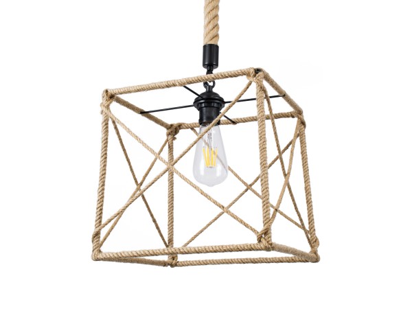 GLOBOSTAR® POLISHED 01616 Vintage Κρεμαστό Φωτιστικό Οροφής με Ντουί 1 x E27 AC 220-240V IP20 - Μαύρο & Μπεζ - Μ30 x Π30 x Υ30cm GLOBOSTAR® POLISHED 01616 Vintage Κρεμαστό Φωτιστικό Οροφής με Ντουί 1 x E27 AC 220-240V IP20 - Μαύρο & Μπεζ - Μ30 x Π30 x Υ30cm