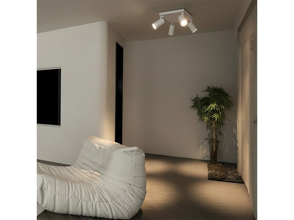 kelvo® SPOTA KLV-101-0147 Κινούμενο Φωτιστικό Σποτ Οροφής για 4 Λάμπες MR16 με Ντουί GU10 AC 220-240V IP20 - Λευκό Ματ - Μ26 x Π26 x Υ14cm kelvo® SPOTA KLV-101-0147 Κινούμενο Φωτιστικό Σποτ Οροφής για 4 Λάμπες MR16 με Ντουί GU10 AC 220-240V IP20 - Λευκό Ματ - Μ26 x Π26 x Υ14cm