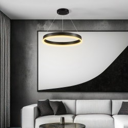 kelvo® VENOM KLV-101-0187 Κρεμαστό Φωτιστικό Οροφής LED 45W 4500lm 120° AC 220-240V IP20 Ρυθμιζόμενο Λευκό CCT με Χειριστήριο από 2700K έως 6000K Dimmable - Lumileds SMD Chip - Μαύρο Ματ - Μ60 x Π60 x Υ6.5cm - 3 Χρόνια Εγγύηση