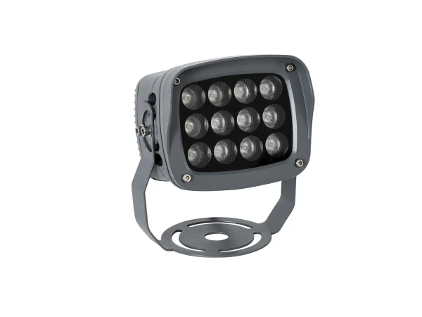 GLOBOSTAR® FLOODXENA 90124 Προβολέας Σποτ Wall Washer LED 12W 1020lm 10° AC 220-240V Αδιάβροχο IP65 Μπλε - Bridgelux SMD Chip - Γκρι Ανθρακί - Μ13.5 x Π11 x Υ15cm - 3 Χρόνια Εγγύηση