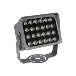 GLOBOSTAR® FLOODXENA 90129 Προβολέας Σποτ Wall Washer LED 24W 2760lm 10° AC 220-240V Αδιάβροχο IP65 Φυσικό Λευκό 4500K - Bridgelux SMD Chip - Γκρι Ανθρακί - Μ18 x Π13.5 x Υ18cm - 3 Χρόνια Εγγύηση