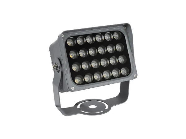 GLOBOSTAR® FLOODXENA 90130 Προβολέας Σποτ Wall Washer LED 24W 2880lm 10° AC 220-240V Αδιάβροχο IP65 Ψυχρό Λευκό 6000K - Bridgelux SMD Chip - Γκρι Ανθρακί - Μ18 x Π13.5 x Υ18cm - 3 Χρόνια Εγγύηση