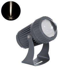 GLOBOSTAR® SPOTFENIA 90134 Αρχιτεκτονικό Σποτ Φωτισμου LED 10W 1150lm 5° DC 24V Αδιάβροχο IP65 Φυσικό Λευκό 4500K Dimmable  - Bridgelux COB Chip - Γκρι Ανθρακί - Μ7 x Π7 x Υ12cm - 3 Χρόνια Εγγύηση