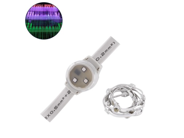 GloboStar® 90140 Digital Pixel Addressable Facade Module Chain String with 20 Spots - Ψηφιακή Αλυσίδα Γιρλάντα με 20 Σποτ LED SMD 3535 15W 20LED 20PIXEL SPI/TTL Protocol IC UCS512B 900lm 120° DC 12V IP67 RGB - Λευκό Σώμα - Μ232 x Π2.5 x Υ1.5cm GloboStar® 90140 Digital Pixel Addressable Facade Module Chain String with 20 Spots - Ψηφιακή Αλυσίδα Γιρλάντα με 20 Σποτ LED SMD 3535 15W 20LED 20PIXEL SPI/TTL Protocol IC UCS512B 900lm 120° DC 12V IP67 RGB - Λευκό Σώμα - Μ232 x Π2.5 x Υ1.5cm