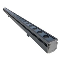 GLOBOSTAR® WASHERMARGO 90150 Μπάρα Φωτισμού Wall Washer LED 24W 2520lm 30° DC 24V Αδιάβροχο IP66 Ultra Θερμό Λευκό 2200K Dimmable - Bridgelux SMD Chip - Γκρι Ανθρακί - Μ100 x Π4 x Υ5cm - 3 Χρόνια Εγγύηση