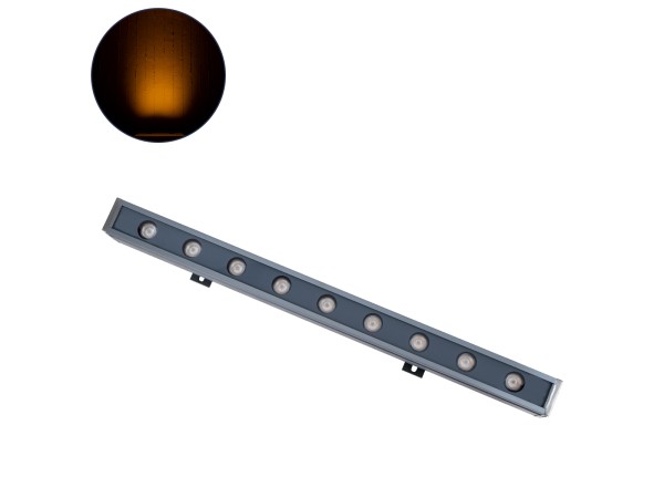 GLOBOSTAR® WASHERMARGO 90171 Μπάρα Φωτισμού Wall Washer LED 9W 945lm 30° DC 24V Αδιάβροχο IP65 Ultra Θερμό Λευκό 2200K Dimmable - Bridgelux SMD Chip - Γκρι Ανθρακί - Μ50 x Π4 x Υ5cm - 3 Χρόνια Εγγύηση