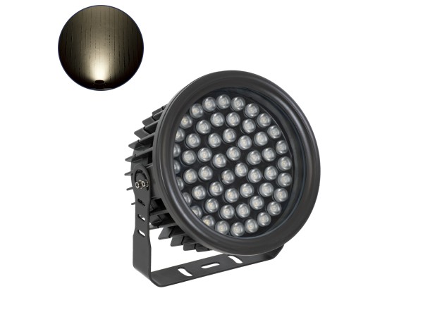 GLOBOSTAR® FLOODNEVA 90399 Προβολέας Σποτ Wall Washer LED 54W 5130lm 30° DC 24V Αδιάβροχο IP65 Φυσικό Λευκό 4500K Dimmable - Bridgelux SMD Chip - Μαύρο - Μ24.5 x Π24.5 x Υ14.7cm - 3 Χρόνια Εγγύηση