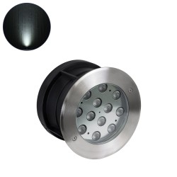 GLOBOSTAR® UNDERWATERTUNI 90421 Υποβρύχιο Χωνευτό Σποτ για Σιντριβάνια/Πισίνες LED 12W 1200lm 30° DC 24V Αδιάβροχο IP68 Ψυχρό Λευκό 6000K Dimmable - Bridgelux SMD Chip - Ανοξείδωτο Ατσάλι SS304 - Μ18 X Π18 x Υ11cm / Q17.5 - 3 Χρόνια Εγγύηση