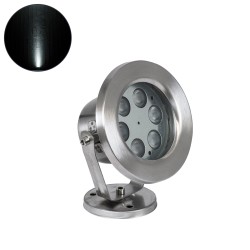 GLOBOSTAR® UNDERWATER-DEDY 90427 Υποβρύχιο Επιφανειακό Σποτ για Σιντριβάνια/Πισίνες LED 6W 600lm 30° DC 24V Αδιάβροχο IP68 Ψυχρό Λευκό 6000K Dimmable - Ανοξείδωτο Ατσάλι 304 - Μ12 x Π7.5 x Υ14.5cm - 3 Χρόνια Εγγύηση