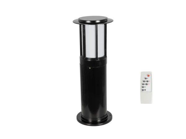 GLOBOSTAR® SOLARMIS 90536 Φωτιστικό Κολωνάκι Κήπου LED 10W 180lm 120° με Ενσωματωμένο Φωτοβολταϊκό Panel 6V 5W & Επαναφορτιζόμενη Μπαταρία Li-ion 3.2V 6000mAh με Αισθητήρα Ημέρας-Νύχτας Αδιάβροχο IP65 All in One CCT 6000K-4500K-2700K - Μαύρο - Μ22 x Π22 x