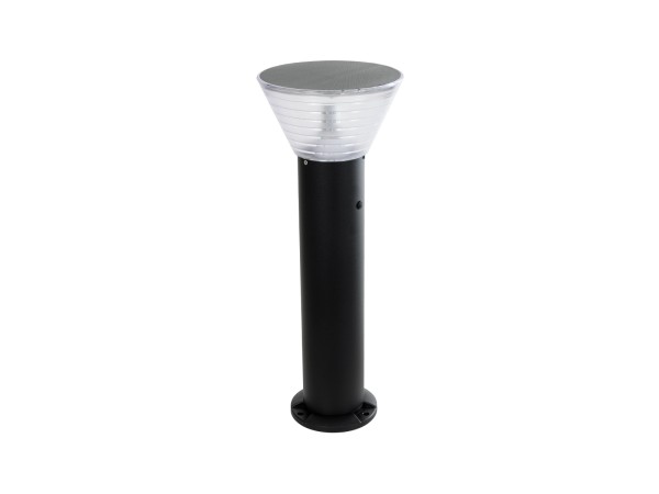 GLOBOSTAR® VEGGIE 90550 Φωτιστικό Κολωνάκι Κήπου με Ντουί 1 x E27 AC 220-240V Αδιάβροχο IP65 - Μαύρο - Μ23 x Π23 x Υ60cm