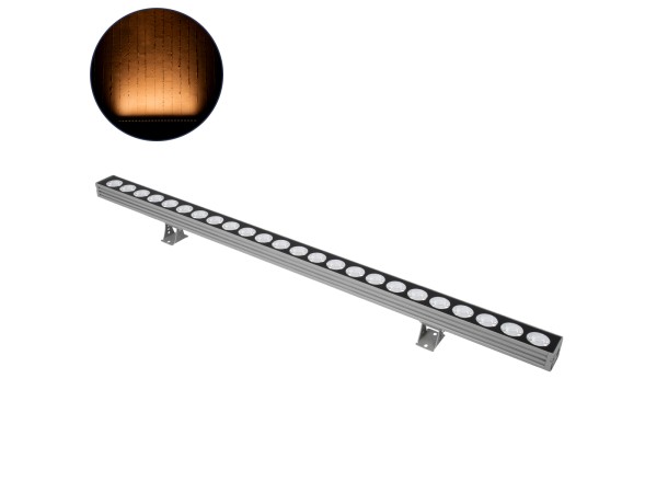 GLOBOSTAR® WASHERJAVIA 90554 Μπάρα Φωτισμού Wall Washer LED 48W 5040lm 5° DC 24V Αδιάβροχο IP67 Ultra Θερμό Λευκό 2200K Dimmable - Bridgelux SMD Chip - Γκρι Ανθρακί - Μ100 x Π5.2 x Υ3.6cm - 3 Χρόνια Εγγύηση