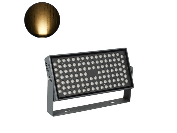 GLOBOSTAR® FLOODZANA 90558 Προβολέας Σποτ Wall Washer LED 100W 9000lm 30° DC 24V Αδιάβροχο IP65 Θερμό Λευκό 2700K Dimmable - Bridgelux SMD Chip - Γκρι Ανθρακί - Μ45.5 x Π28 x Υ10cm - 3 Χρόνια Εγγύηση
