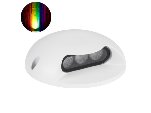GLOBOSTAR® STEPLUNA 90621 Φωτιστικό Σκαλοπατιού / Διαδρόμου LED 6W 510lm 10° DC 24V Αδιάβροχο IP65 Πολύχρωμο RGB Dimmable DMX512 - Bridgelux SMD Chip - Λευκό Ματ - Μ12 x Π12 x Υ3cm - 3 Χρόνια Εγγύηση GLOBOSTAR® STEPLUNA 90621 Φωτιστικό Σκαλοπατιού / Διαδρόμου LED 6W 510lm 10° DC 24V Αδιάβροχο IP65 Πολύχρωμο RGB Dimmable DMX512 - Bridgelux SMD Chip - Λευκό Ματ - Μ12 x Π12 x Υ3cm - 3 Χρόνια Εγγύηση