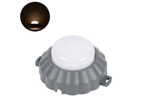 GLOBOSTAR® WALLLIGHT-MONA 90628 Μοντέρνο Φωτιστικό Τοίχου - Απλίκα LED 6W 660lm 360° DC 24V Αδιάβροχο IP65 Θερμό Λευκό 2700K - CREE COB Chip & TÜV SÜD Driver - Γκρι Ανθρακί Ματ - Μ11 x Π11 x Υ6.5cm - 3 Χρόνια Εγγύηση