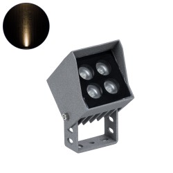 GloboStar® SPOT-JENA 90635 Σποτ Φωτισμου Wall Washer LED 8W 880lm 30° AC 220-240V Αδιάβροχο IP65 Μ8.5 x Π7.3 x Υ9.5cm Θερμό Λευκό 3000K - Γκρι Ανθρακί - 3 Years Warranty