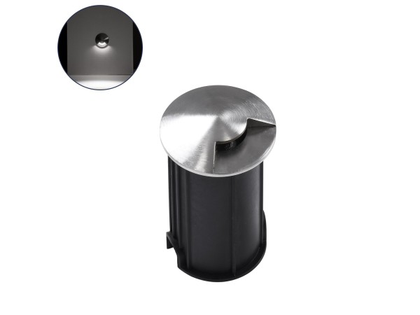 GLOBOSTAR® UNDERGROUNDRENA 90661 Χωνευτό Αρχιτεκτονικο Φωτιστικό Σποτ Δαπέδου LED 1W 115lm 30° DC 24V Αδιάβροχο IP68 Φυσικό Λευκό 4500K Dimmable - Bridgelux SMD Chip - Ανοξείδωτο Ατσάλι SS304 / Μ5 x Π5 x Υ9cm / Q4.2cm - 3 Χρόνια Εγγύηση