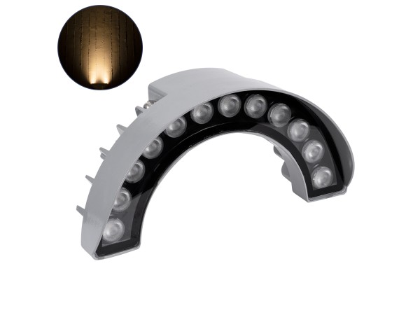 GLOBOSTAR® TREEWINA 90681 Κυρτή Μπάρα Φωτισμού Wall Washer για Φυτά - Δέντρα LED 12W 1320lm 30° DC 24V Αδιάβροχο IP65 Θερμό Λευκό 2700K Dimmable - Bridgelux SMD Chip - Γκρι Ανθρακί - Μ23.5 x Π7.5 x Υ12cm - 3 Χρόνια Εγγύηση