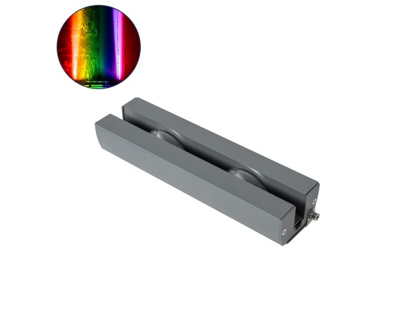 GLOBOSTAR® WINDOWARTE 90721 Φωτιστικό Ανάδειξης Παραθύρων LED 18W 1440lm 8°x180° DC 24V Αδιάβροχο IP67 Πολύχρωμο RGBW Dimmable DMX512 - CREE XPE Chip - Γκρι Ανθρακί - Μ25 x Π7 x Υ4.5cm - 3 Χρόνια Εγγύηση