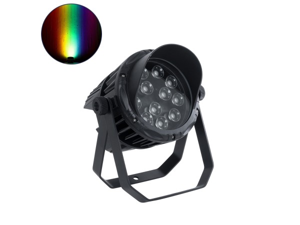 GLOBOSTAR® FLOODKARA 90820 Προβολέας Σποτ Wall Washer με Αντιθαμβωτική Γρίλια LED 54W 5940lm 5° DC 24V Αδιάβροχο IP67 Πολύχρωμο RGBW Dimmable DMX512 - CREE XPE Chip - Γκρι Ανθρακί - Μ28 x Π32 x H27cm - 3 Χρόνια Εγγύηση