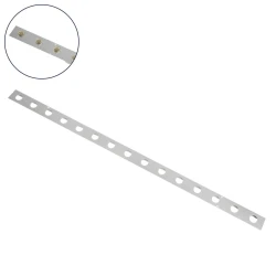 GloboStar® 90829 Μεταλλικο Καλυμμα 1 Μέτρου 15 Τεμαχίων για Ψηφιακή Αλυσίδα Γιρλάντα 20 Σποτ LED με Κωδικό 90140 Ασημί Μ100 x Π4.7 x Υ1cm