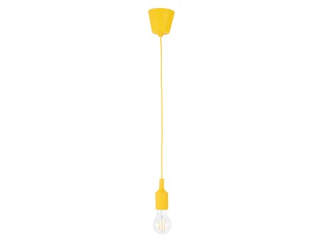 GLOBOSTAR® CABLITO 61555 Μοντέρνο Κρεμαστό Φωτιστικό Οροφής με Ντουί 1 x E27 AC 220-240V IP20 - Κίτρινο - Μ4 x Π4 x Υ110cm