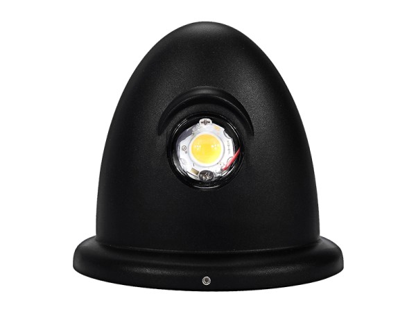 GLOBOSTAR® THIRD 93068 Μοντέρνο Φωτιστικό Τοίχου - Απλίκα LED 10W 1400lm 30° AC 220-240V Αδιάβροχο IP65 Θερμό Λευκό 2700K - Bridgelux COB Chip & TÜV SÜD Driver - Μαύρο Ματ - Μ15.1 x Π9.3 x Υ14.5cm - 5 Χρόνια Εγγύηση