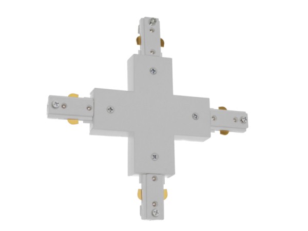 GloboStar S-40051 Διφασικός Connector 3 Καλωδίων Συνδεσμολογίας Cross (+) για Λευκή Ράγα Οροφής GloboStar S-40051 Διφασικός Connector 3 Καλωδίων Συνδεσμολογίας Cross (+) για Λευκή Ράγα Οροφής