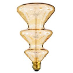 GLOBOSTAR® DECOTREE 99215 Λάμπα E27 CM115 LED 4W 400lm 360° AC 220-240V IP20 Ultra Θερμό Λευκό 2200K - Diode HP Filament Chip - Μελί - Μ12.1 x Π12.1 x Υ22cm - 3 Χρόνια Εγγύηση