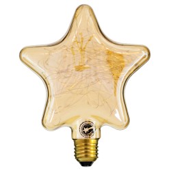 GLOBOSTAR® DECOSTAR 99225 Λάμπα E27 DSC125 LED 2W 150lm 360° AC 220-240V IP20 Ultra Θερμό Λευκό 2200K - Copper String Chip - Μελί - Μ15 x Π6 x Υ18cm - 3 Χρόνια Εγγύηση
