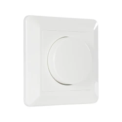 GloboStar® 999-0006 Ροοστάτης Dimmer Τοίχου LED AC100-240V 400W IP20 Μ8.4 x Π8.4 x Υ4.5cm
