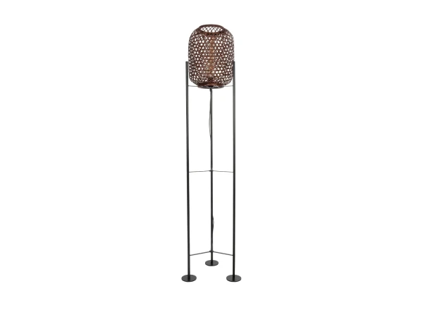 GloboStar® CURACAO 999-0041 Μοντέρνο Επιδαπέδιο Φωτιστικό Μονόφωτο 1 x E27 IP20 Μαύρο Μέταλλο με Καφέ Ξύλο - Μ30 x Π30 x Υ165cm GloboStar® CURACAO 999-0041 Μοντέρνο Επιδαπέδιο Φωτιστικό Μονόφωτο 1 x E27 IP20 Μαύρο Μέταλλο με Καφέ Ξύλο - Μ30 x Π30 x Υ165cm