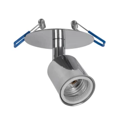 GLOBOSTAR® SARA 999-0059 Χωνευτό Φωτιστικό Οροφής με Ντουί 1 x E27 AC 220-240V IP20 - Ασημί - Μ8 x Π8 x Υ11cm / Q5.5cm