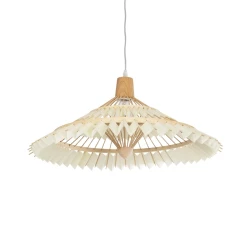 GLOBOSTAR® VENTALIA 999-0067 Boho Κρεμαστό Φωτιστικό Οροφής με Ντουί 1 x E27 AC 220-240V IP20 - Μπεζ - Μ60 x Π60 x Υ30cm
