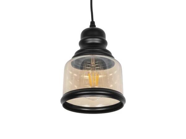 GLOBOSTAR® OLIVER 999-0187 Vintage Κρεμαστό Φωτιστικό Οροφής με Ντουί 1 x E27 AC 220-240V IP20 - Μελί & Μαύρο - Μ15 x Π15 x Υ21.5cm GLOBOSTAR® OLIVER 999-0187 Vintage Κρεμαστό Φωτιστικό Οροφής με Ντουί 1 x E27 AC 220-240V IP20 - Μελί & Μαύρο - Μ15 x Π15 x Υ21.5cm