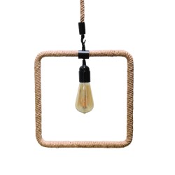 GLOBOSTAR® MALVERN 10001240 Vintage Κρεμαστό Φωτιστικό Οροφής με Ντουί 1 x E27 AC 220-240V IP20 - Μαύρο & Μπεζ - Μ33 x Π22 x Υ33cm