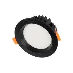GLOBOSTAR® WATERA 60897 Χωνευτό Downlight Σποτ Panel Μπάνιου & WC LED 12W 1500lm 120° AC 220-240V Αδιάβροχο IP54 Ρυθμιζόμενο Λευκό CCT με Διακόπτη στο Σώμα 2700K/4500K/6000K Dimmable - Lumileds SMD Chip & TÜV SÜD Driver - Μαύρο Ματ - Μ10.8 x Π10.8 x Υ3.2c