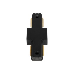 GLOBOSTAR® EUROTRACK-1PH 60903 Μονοφασικός Σύνδεσμος I Επέκτασης Ράγας 2 Καλωδίων 1L+1N για Σύστημα Ράγας Eurotrack-1PH AC 220-240V IP20 - Μαύρο Ματ - Μ9.3 x Π3.5 x Υ1.6cm
