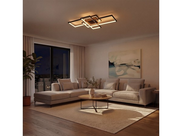 kelvo® QUADRA KLV-101-0293 Φωτιστικό Οροφής LED 100W 10000lm 120° AC 220-240V IP20 Ρυθμιζόμενο Λευκό CCT με Χειριστήριο από 2700K έως 6000K Dimmable - Lumileds SMD Chip - Μαύρο Ματ - Μ85 x Π45 x Υ9cm - 3 Χρόνια Εγγύηση kelvo® QUADRA KLV-101-0293 Φωτιστικό Οροφής LED 100W 10000lm 120° AC 220-240V IP20 Ρυθμιζόμενο Λευκό CCT με Χειριστήριο από 2700K έως 6000K Dimmable - Lumileds SMD Chip - Μαύρο Ματ - Μ85 x Π45 x Υ9cm - 3 Χρόνια Εγγύηση