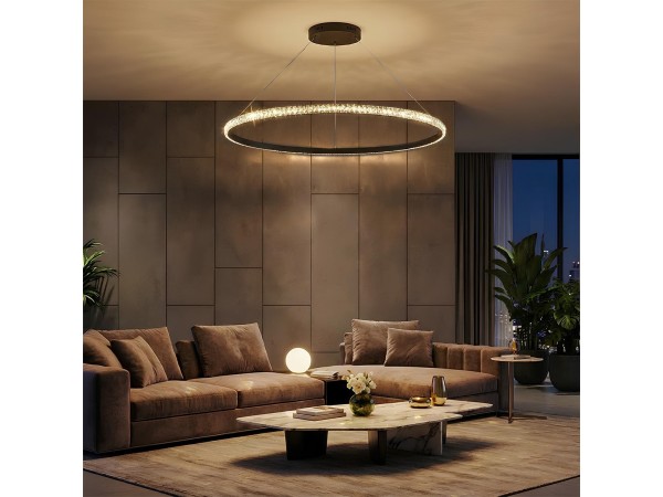 kelvo® DIAMOND KLV-101-0233 Κρεμαστό Φωτιστικό Οροφής LED 75W 7500lm 180° AC 220-240V IP20 Ρυθμιζόμενο Λευκό CCT με Χειριστήριο από 2700K έως 6000K Dimmable - Lumileds SMD Chip - Μαύρο Ματ - Μ100 x Π100 x Υ3cm - 3 Χρόνια Εγγύηση kelvo® DIAMOND KLV-101-0233 Κρεμαστό Φωτιστικό Οροφής LED 75W 7500lm 180° AC 220-240V IP20 Ρυθμιζόμενο Λευκό CCT με Χειριστήριο από 2700K έως 6000K Dimmable - Lumileds SMD Chip - Μαύρο Ματ - Μ100 x Π100 x Υ3cm - 3 Χρόνια Εγγύηση