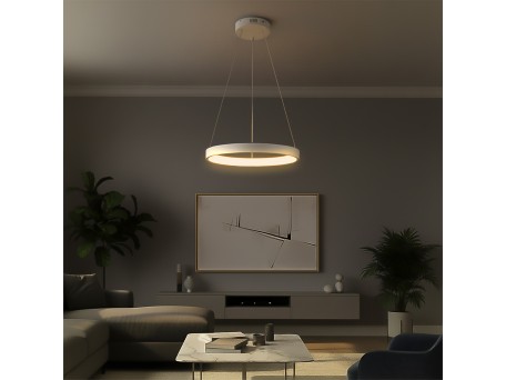 kelvo® NEMESIS KLV-101-0209 Κρεμαστό Φωτιστικό Οροφής LED 45W 4500lm 180° AC 220-240V IP20 Ρυθμιζόμενο Λευκό CCT με Χειριστήριο από 2700K έως 6000K Dimmable - Lumileds SMD Chip - Λευκό Ματ - Μ60 x Π60 x Υ4cm - 3 Χρόνια Εγγύηση