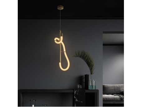 kelvo® GLOW KLV-101-0159 Κρεμαστό Φωτιστικό Οροφής LED 24W 2400lm 360° AC 220-240V IP20 Ρυθμιζόμενο Λευκό CCT με On/Off 2700K/4500K/6000K - Lumileds SMD Chip - Χρυσό Πλατίνα - Μ24 x Π10 x Υ62cm - 3 Χρόνια Εγγύηση