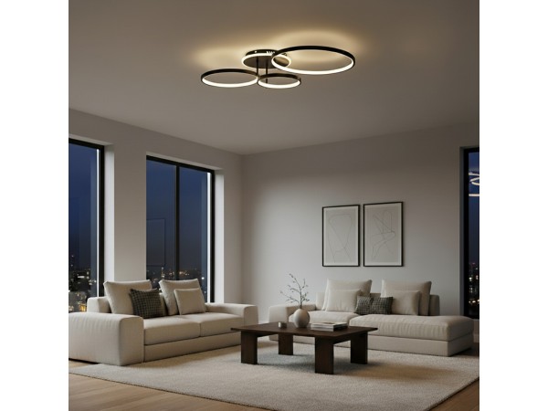 kelvo® NEMESIS KLV-101-0205 Φωτιστικό Οροφής LED 98W 9800lm 360° AC 220-240V IP20 Ρυθμιζόμενο Λευκό CCT με Χειριστήριο από 2700K έως 6000K Dimmable - Lumileds SMD Chip - Μαύρο Ματ - Μ89 x Π60 x Υ19cm - 3 Χρόνια Εγγύηση kelvo® NEMESIS KLV-101-0205 Φωτιστικό Οροφής LED 98W 9800lm 360° AC 220-240V IP20 Ρυθμιζόμενο Λευκό CCT με Χειριστήριο από 2700K έως 6000K Dimmable - Lumileds SMD Chip - Μαύρο Ματ - Μ89 x Π60 x Υ19cm - 3 Χρόνια Εγγύηση